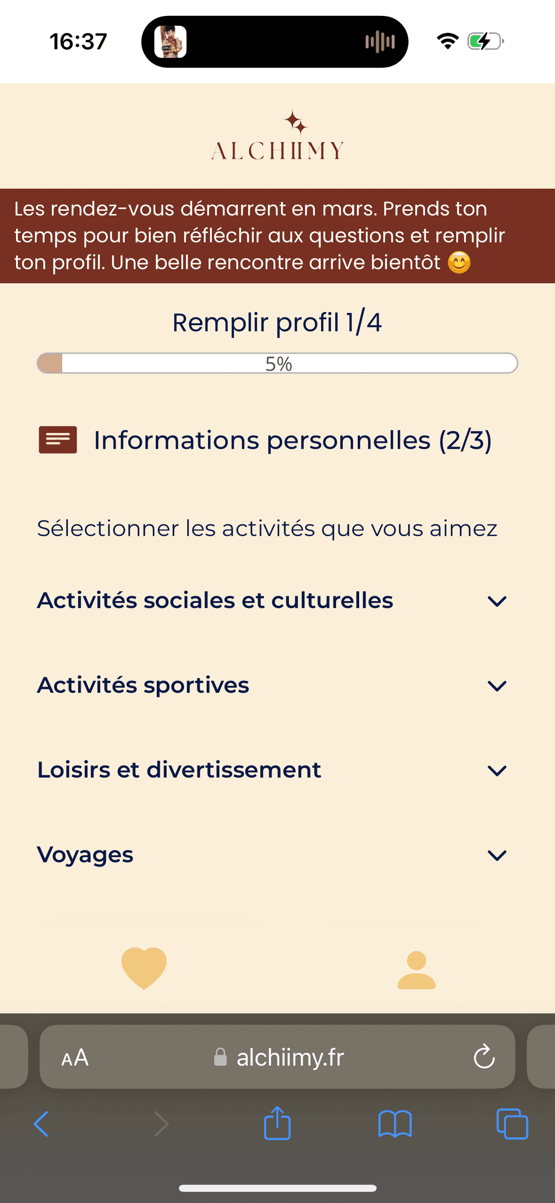 Alchiimy app screen 6